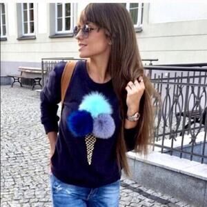 Pom Pom Ice Cream Cone Sweatshirt